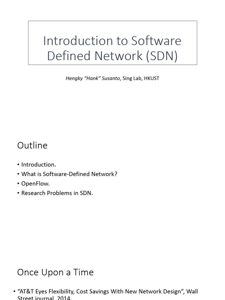 Software - Defined - Networking Prof. Hengky 
