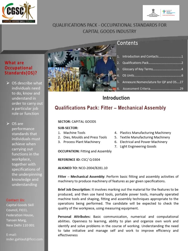 QP - Fitter - Mechanical Assembly | PDF | Screw | Machinist
