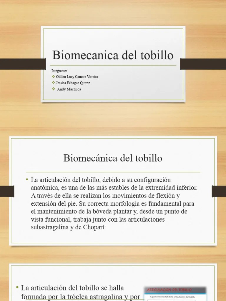 Biomecanica Del Tobillo | PDF | Tobillo | Articulaciones