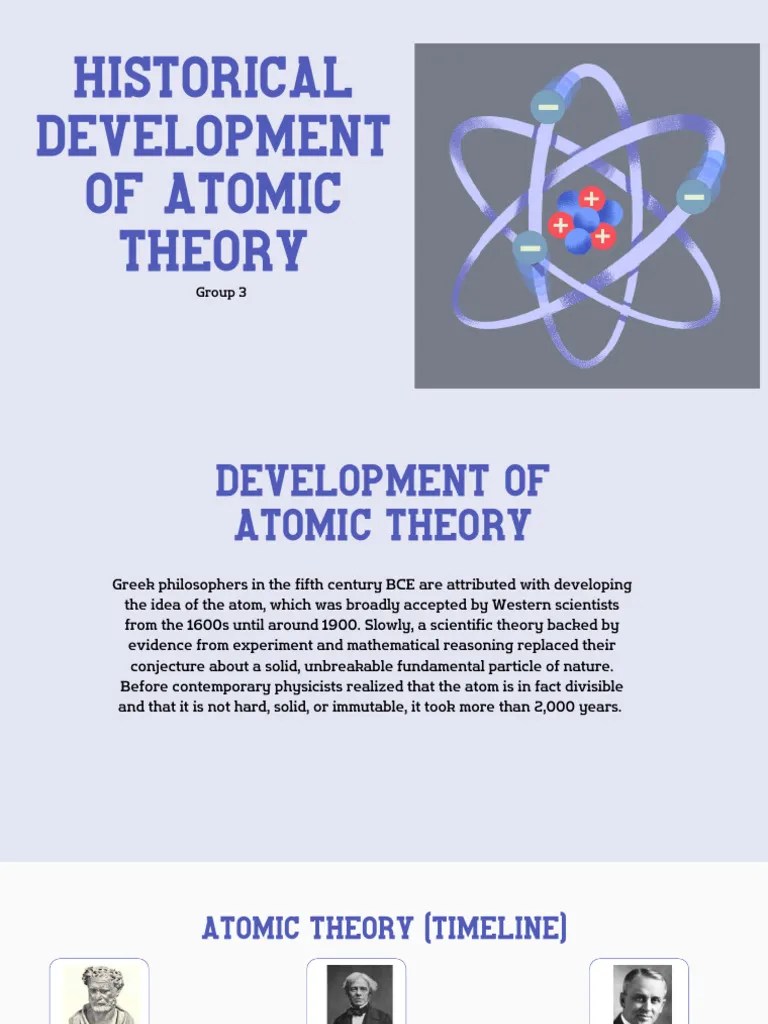 Historical Development Of Atomic Theory | PDF