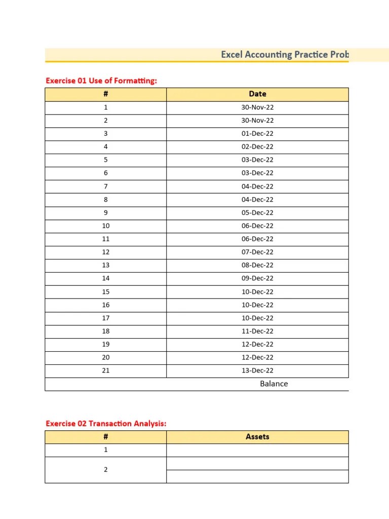 Accounting Practice Problems | PDF