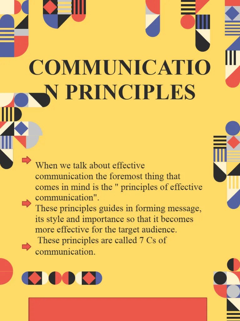 Communication Principles | PDF | Communication | Word