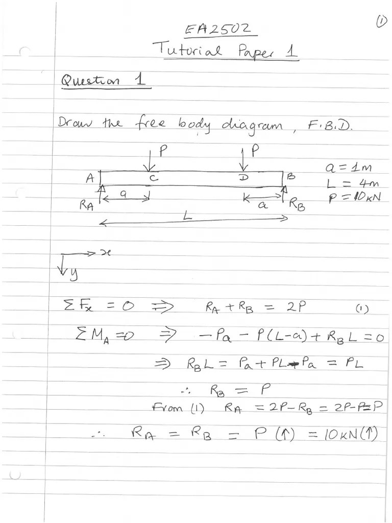 EA2502 Tutorial Paper 1 - Suggested Solution | PDF