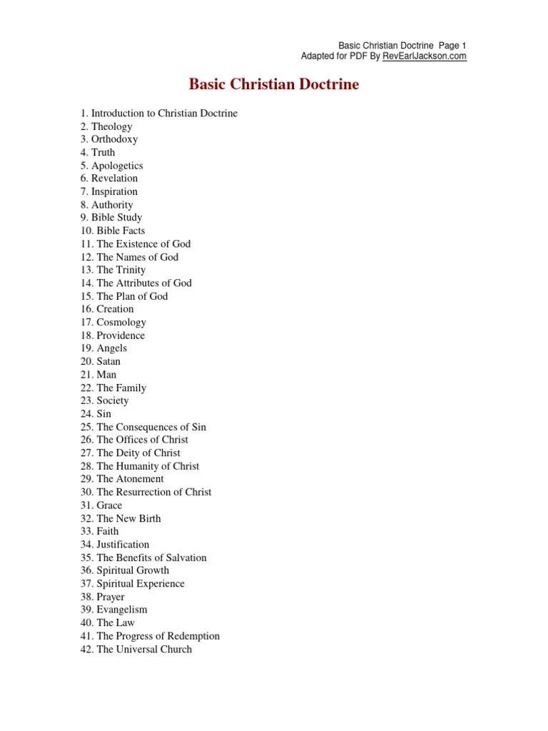 Basic Christian Doctrine PDF | PDF | Revelation | Theology