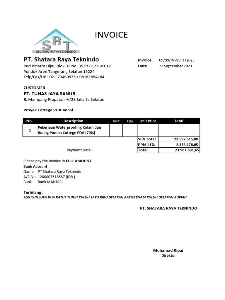 Pt. Tunas Jaya Sanur 70% | PDF