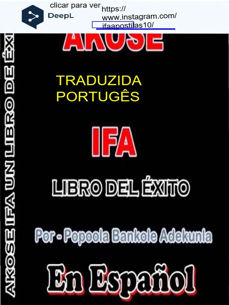 72 Akose IfÃ¡ - Libro Del Ã Xito Sn | PDF