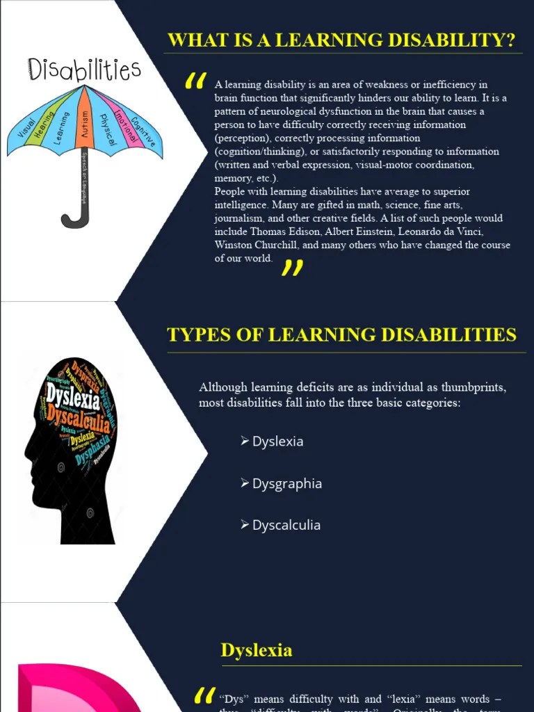 Learning Disabilities | PDF | Learning Disability | Dyslexia