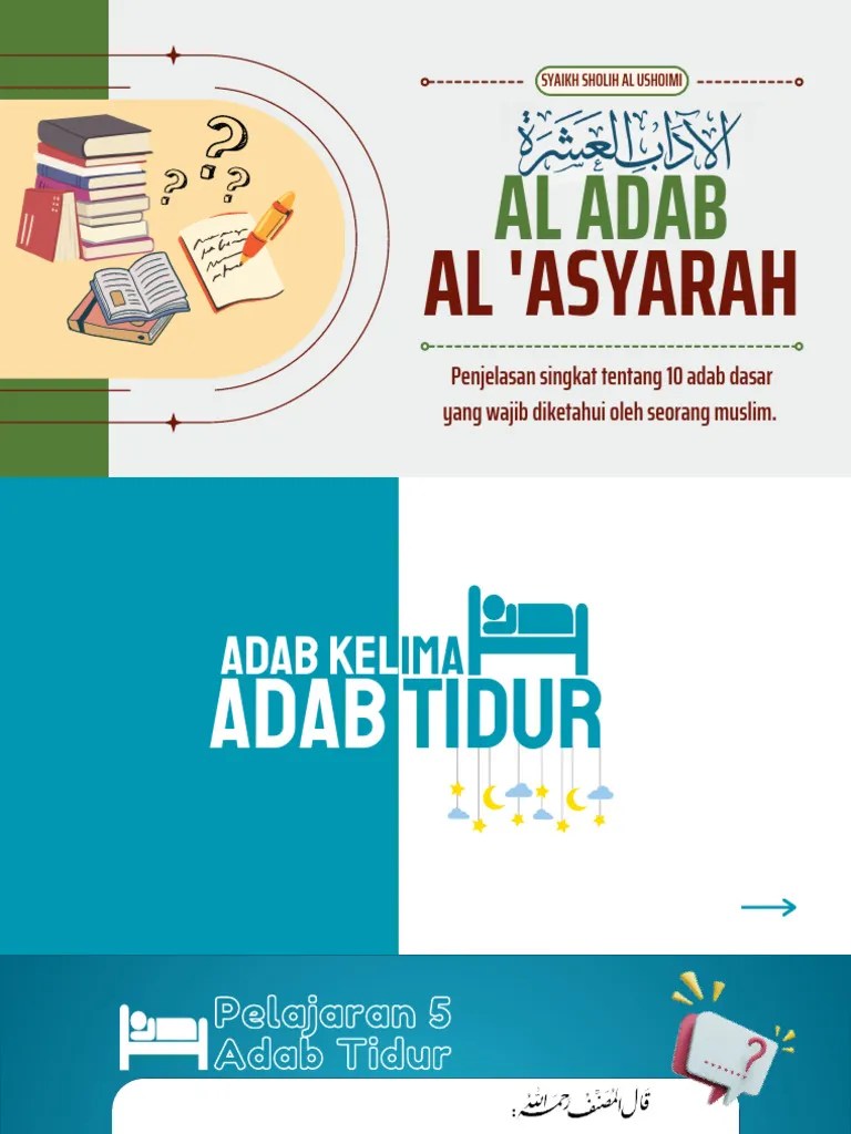 Adab Ke 5 (Adab Tidur) | PDF