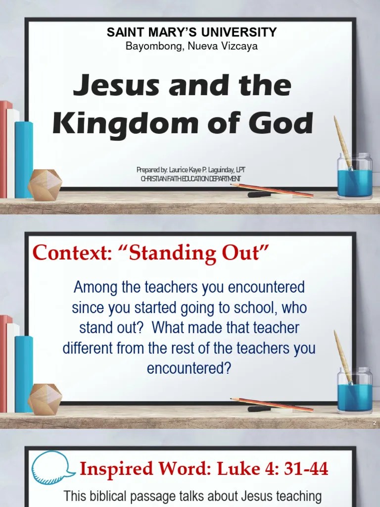 Lesson 3 Jesus And The Kingdom Of God | PDF