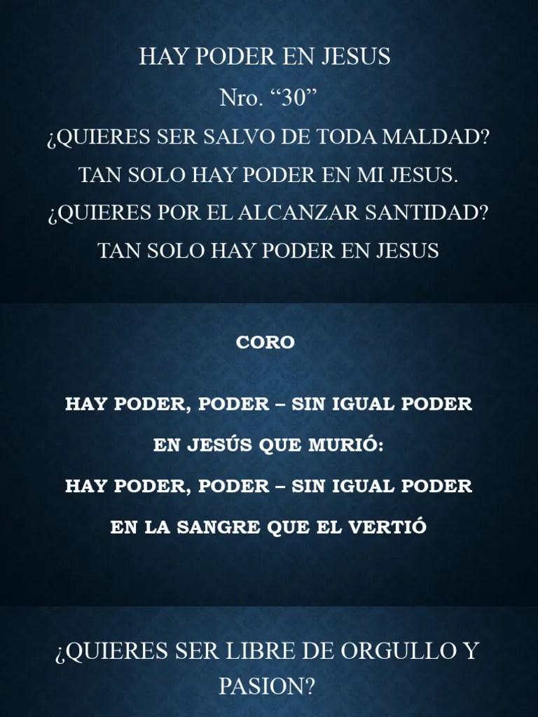 Himno 30 Hay Poder En Mi Jesus | PDF