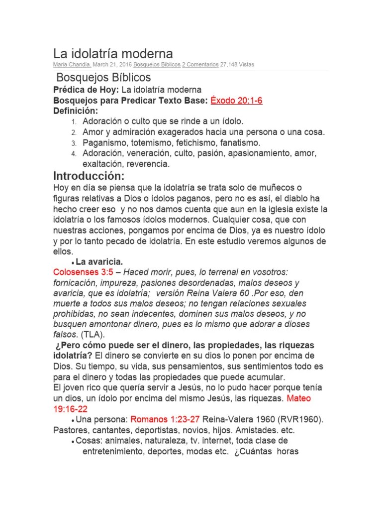 La Idolatría Moderna | PDF | Religión Y Espiritualidad