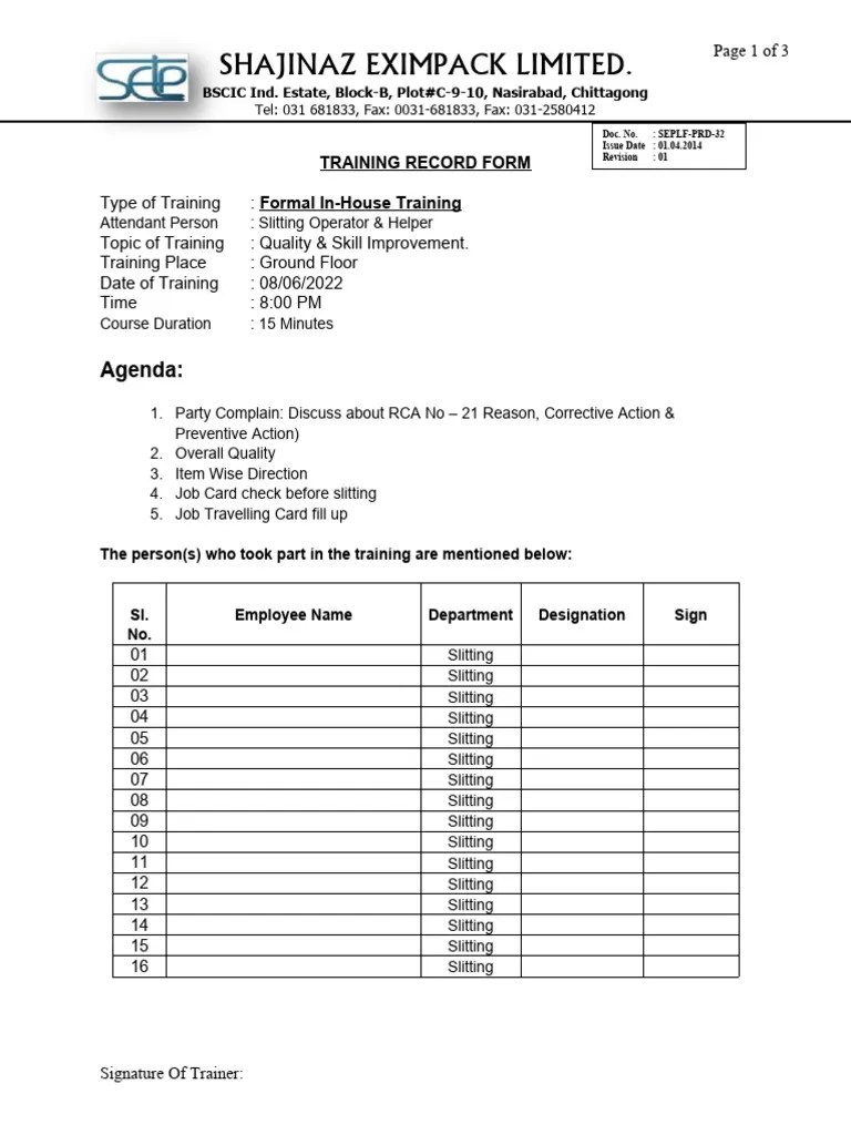 Quality & Skill Improvement All Workers | PDF