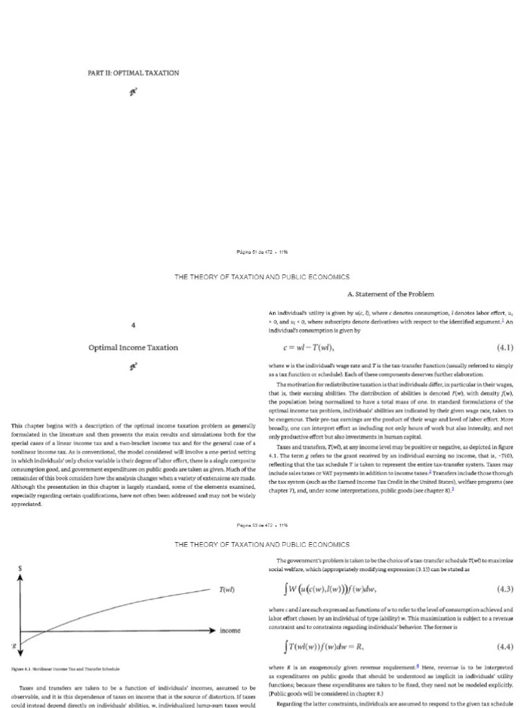 Tema 3. The Theory Of Taxation And Public Economics - Kaplow, Louis | PDF