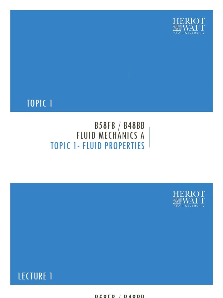 Topic+1+ +Fluid+Properties | PDF | Fluid Mechanics | Shear Stress