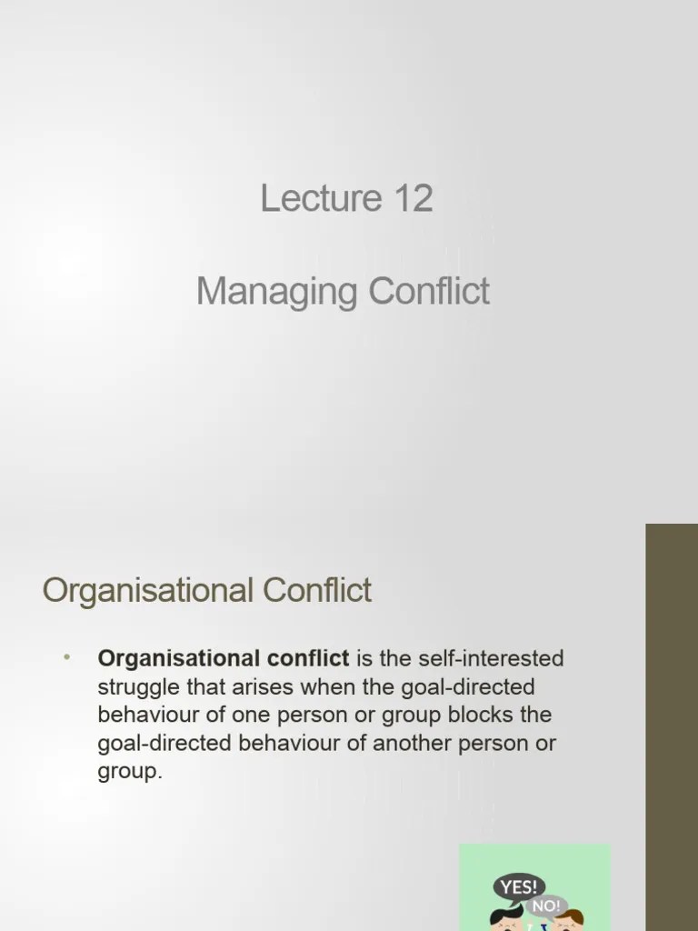 Lecture 12 Conflict Stud | PDF