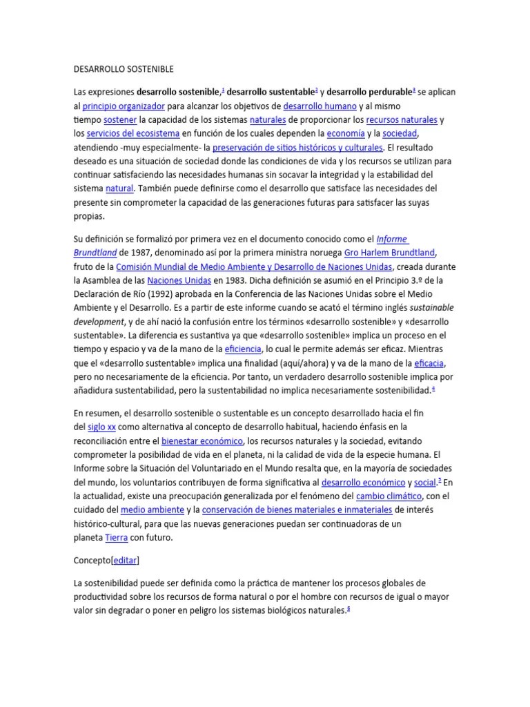 Desarrollo Sostenible | PDF | Desarrollo Sostenible | Sustentabilidad
