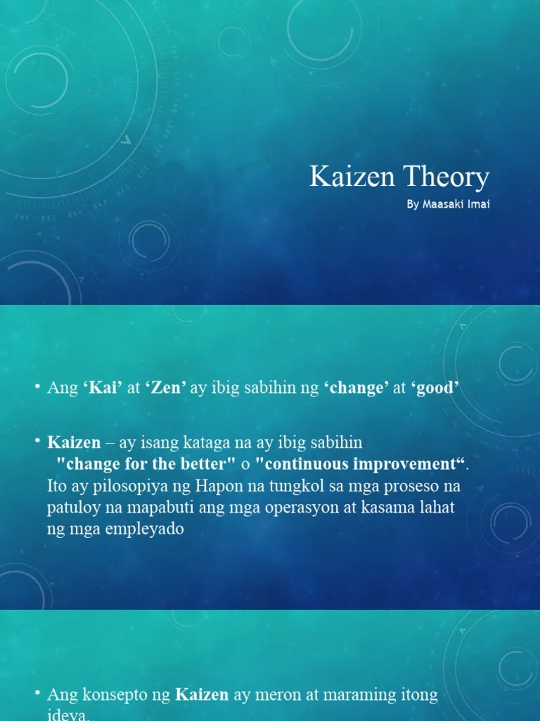 Kaizen Theory | PDF