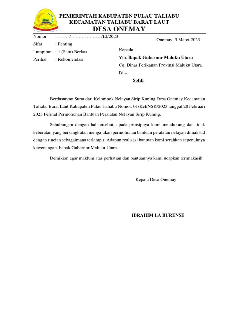 Surat Keterangan Nelayan | PDF