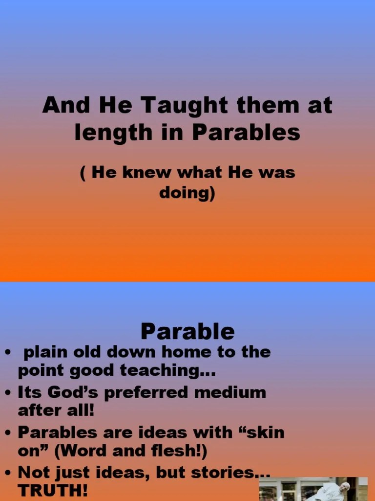 Parables Pdf Parables Of Jesus Bible Content