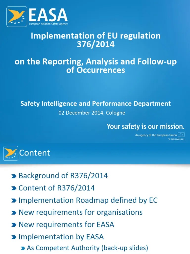 EASA AD Workshop 2014 - 05 - SM1 Presentation | PDF