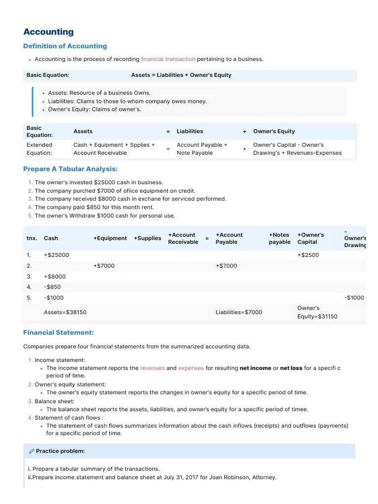 Accounting | PDF | Debits And Credits | Equity (Finance)