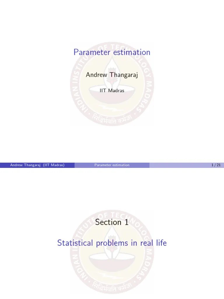 Week9 Estimation (New) | PDF | Bias Of An Estimator | Estimator