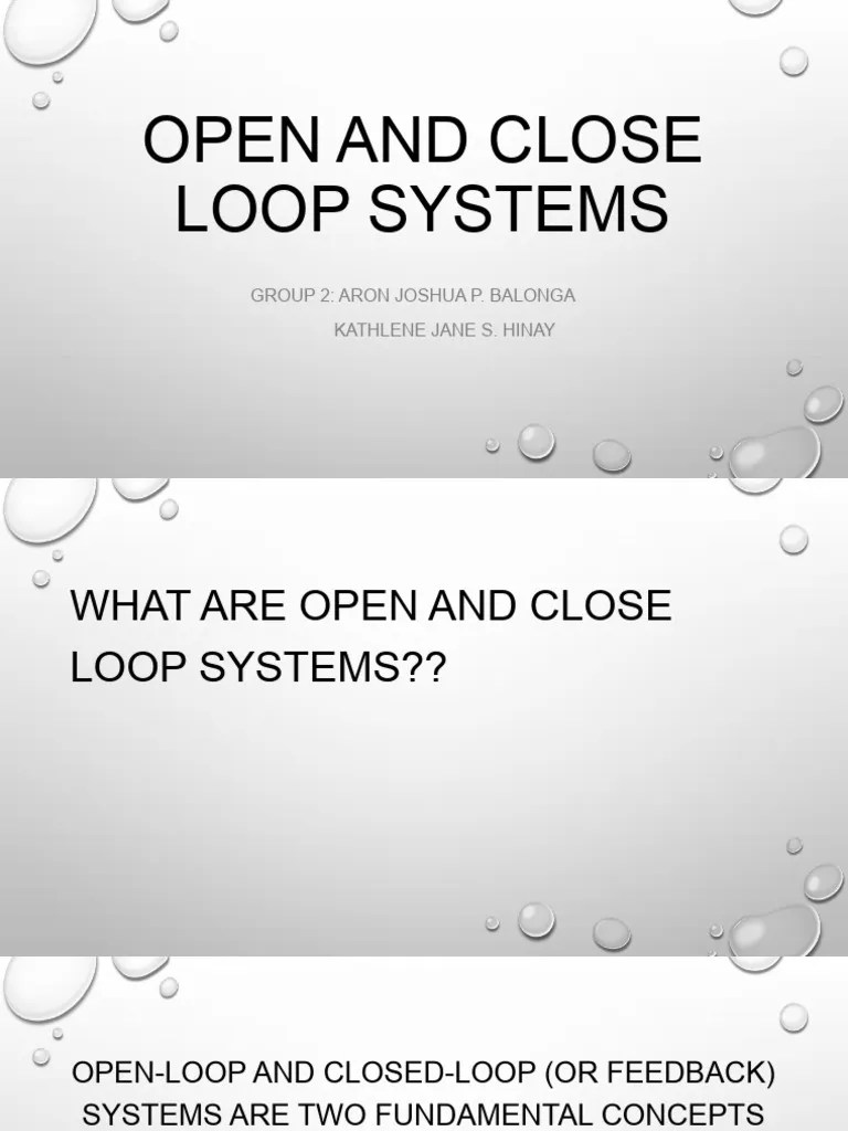 Open And Close Loop Systems | PDF