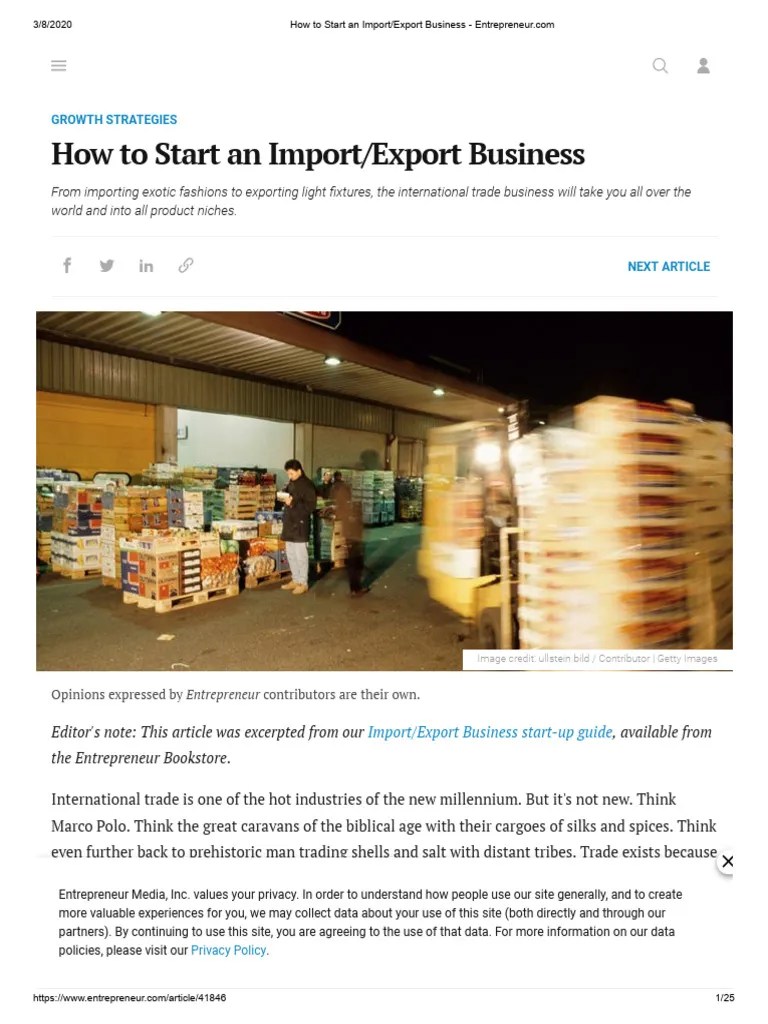 How To Start An Import Export Business | PDF