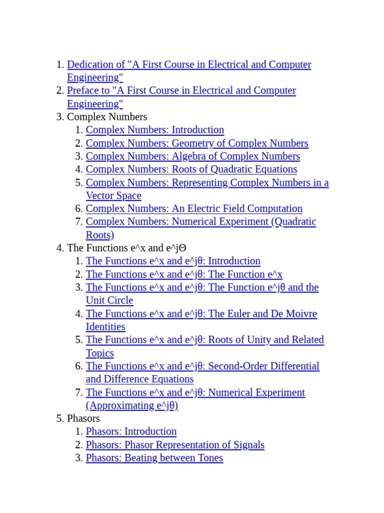 Electrical And Computer Engineering | PDF | Complex Number | Equations