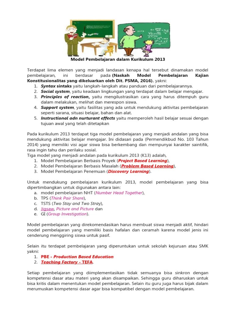 MODEL Dan METODE PEMBELAJARAN | PDF