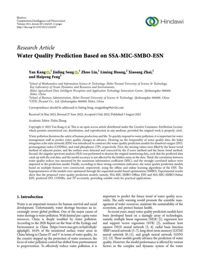 3 - Water Quality Model Prediction | PDF | Principal Component Analysis ...