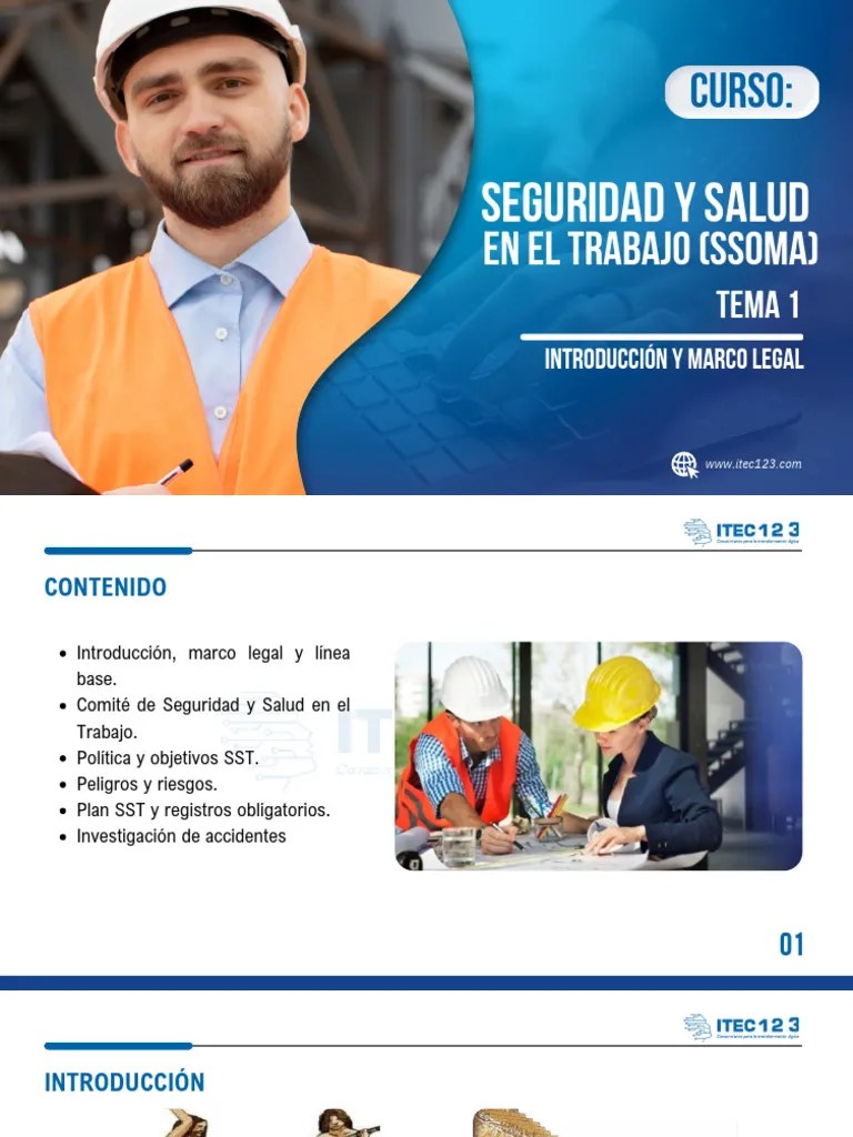 Tema 1 - SEGURIDAD Y SALUD EN EL TRABAJO (SSOMA) | PDF | Seguridad Y Salud Ocupacional | Derecho ...