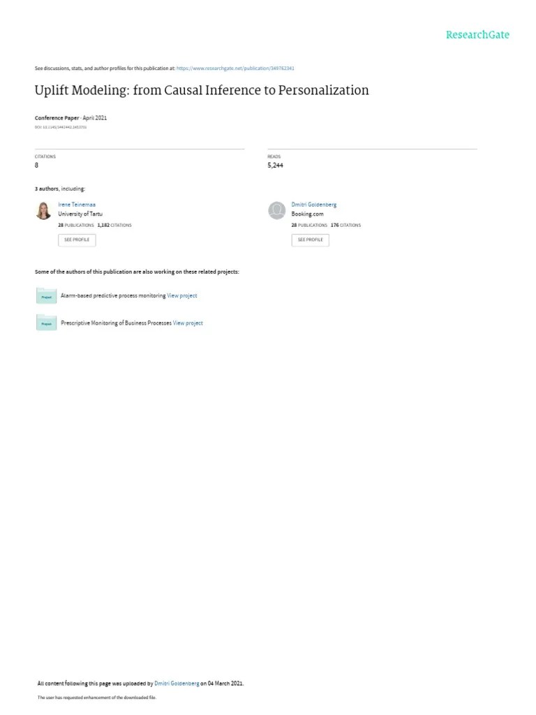Uplift Modeling WebConf8 | PDF | Machine Learning | Mathematical ...