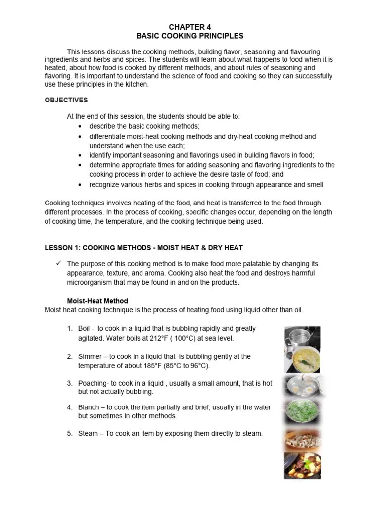 Module 4 Basic Cooking Principle Pdf