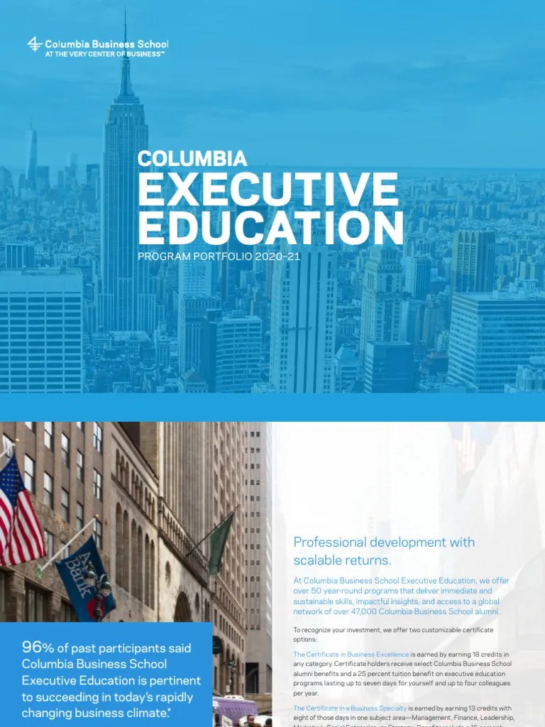 Columbia Business School Exec Ed Portfolio | PDF
