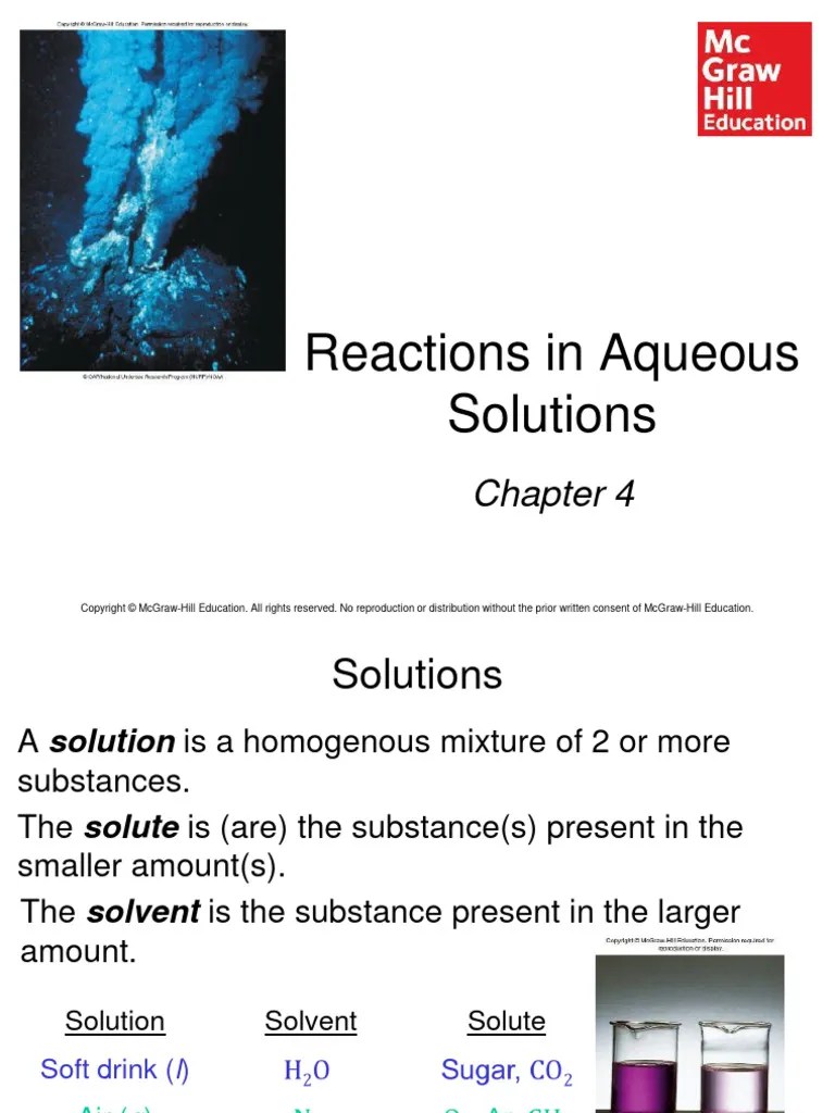 Chapter 4 - Reactions In Aqueous Solutions | PDF