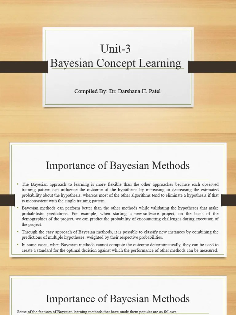 Unit-3 AML (Bayesian Concept Learning) | PDF | Bayesian Inference ...