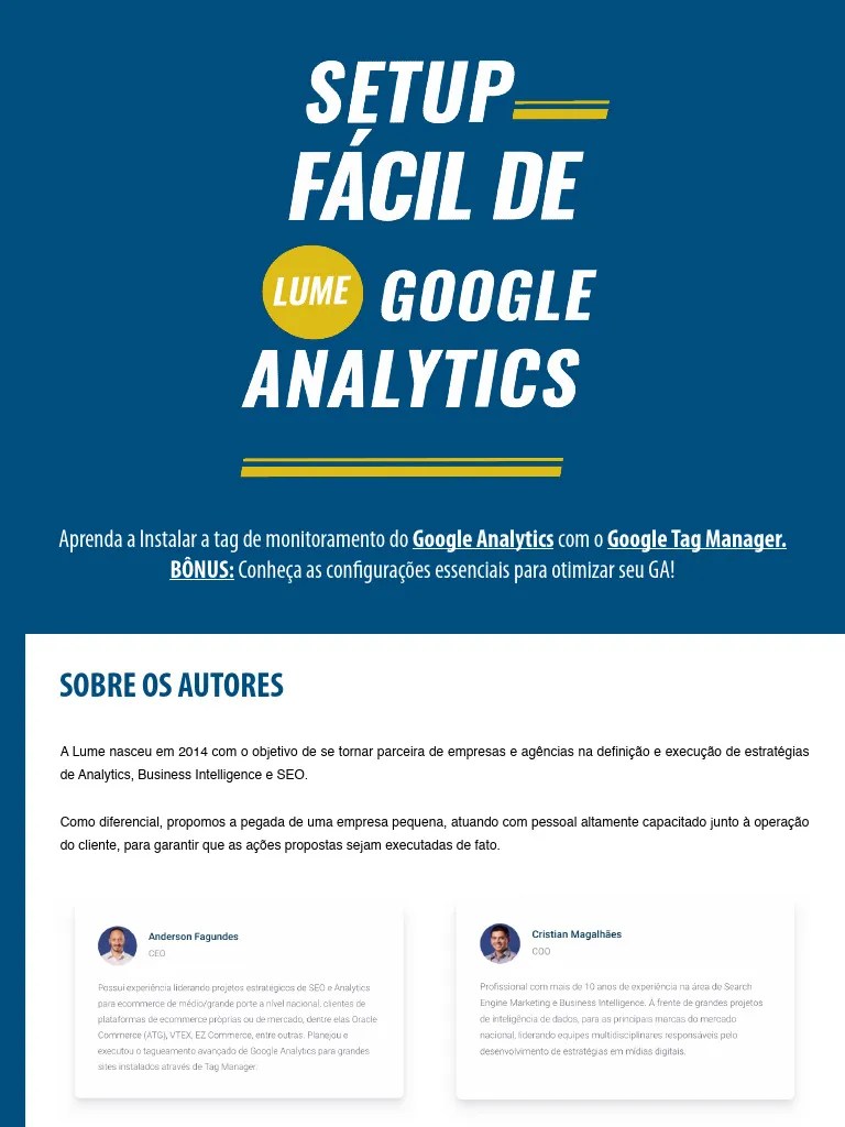 +google Analytics - Setup Fácil | PDF