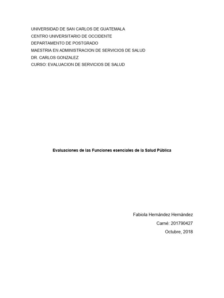 Funciones Esenciales De La Salud Pùblica | PDF | Salud Pública ...