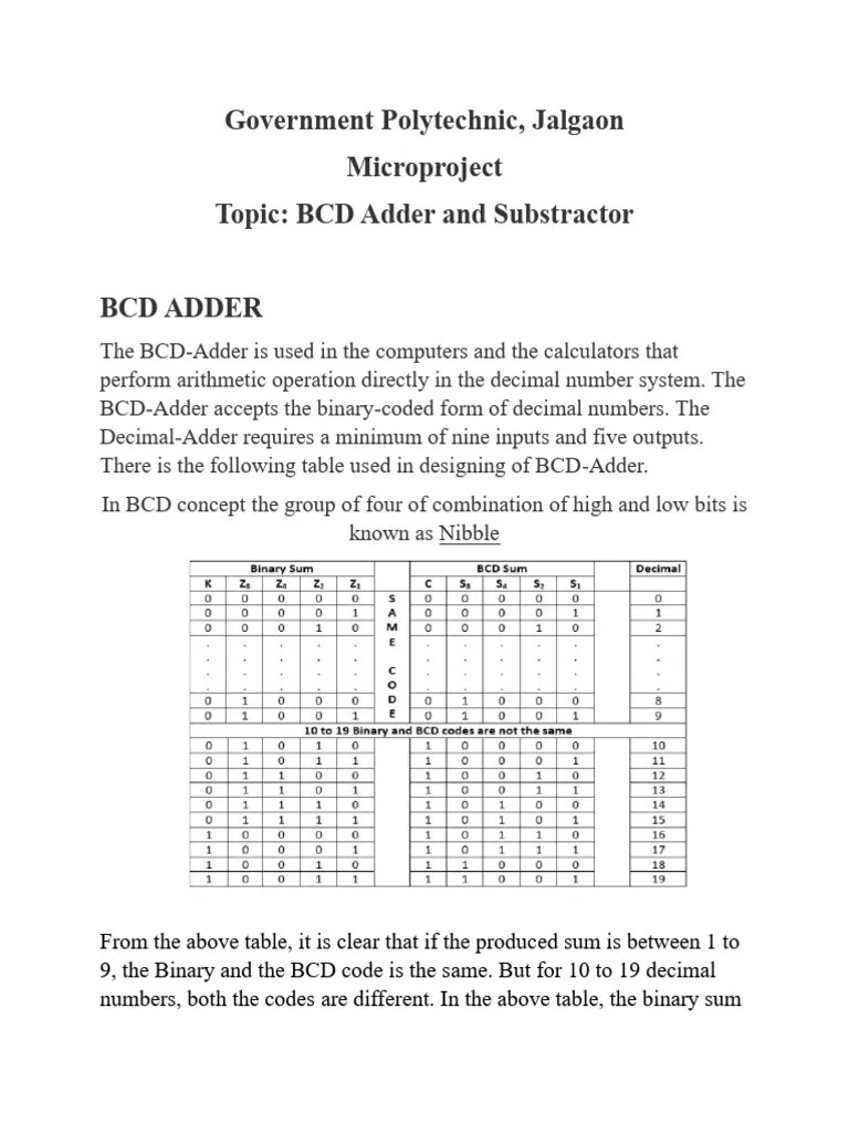 DT MP | PDF | Subtraction | Binary Coded Decimal