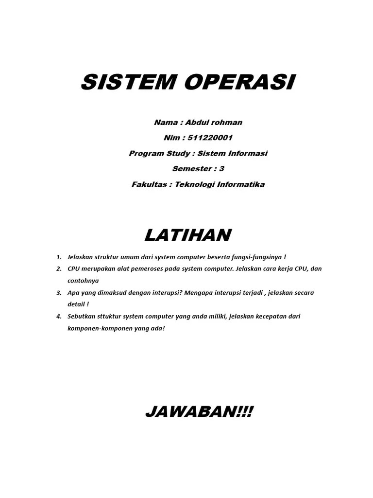 Sistem Operasi | PDF