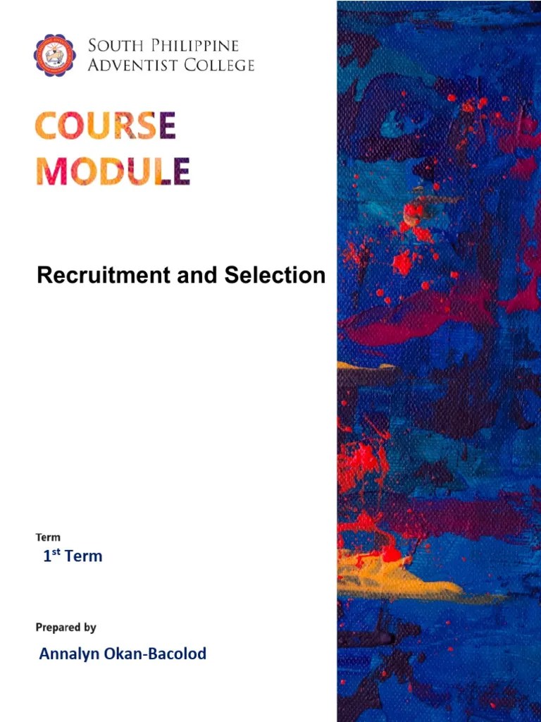 Recruitment And Selection Course Module | PDF
