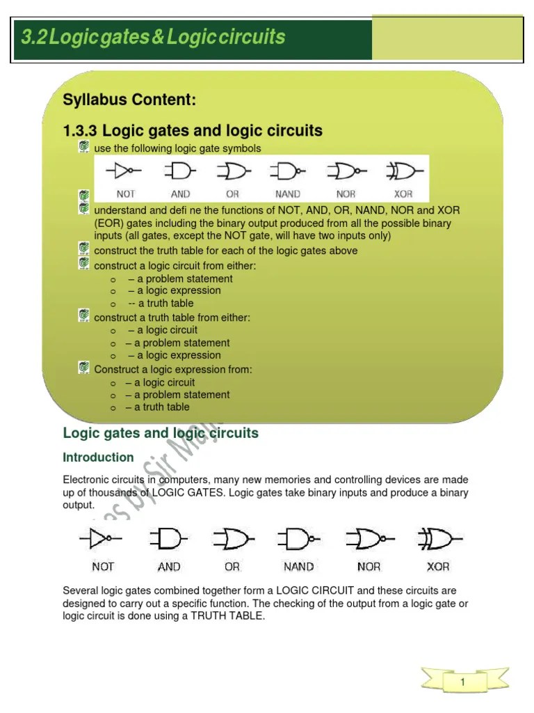 Logic Gates (Word Problems) | PDF | Logic Gate | Boolean Algebra