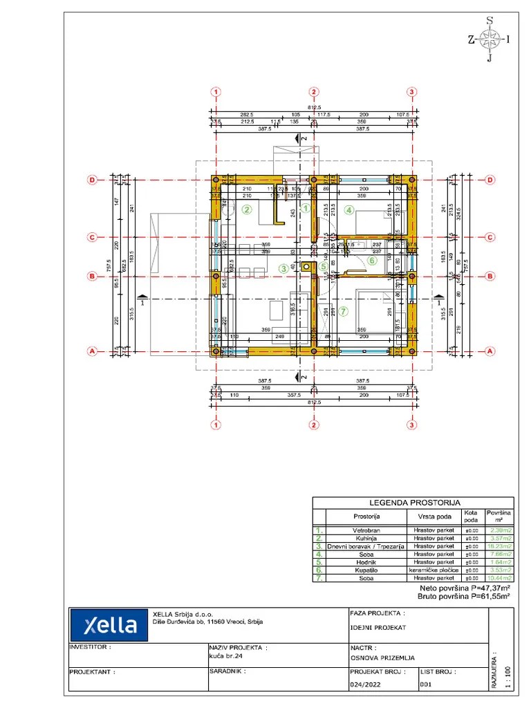 Idejni Projekat Kuce Br.24 | PDF