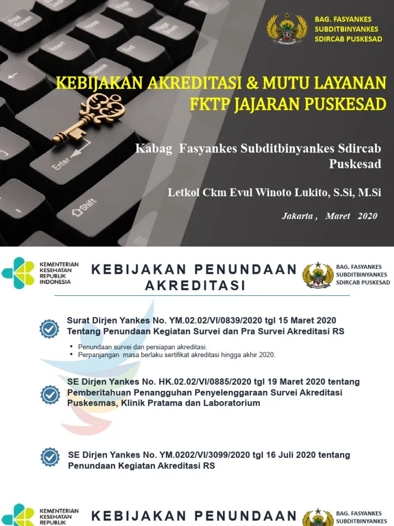 Akreditasi FKTP Tni Ad 2021 | PDF