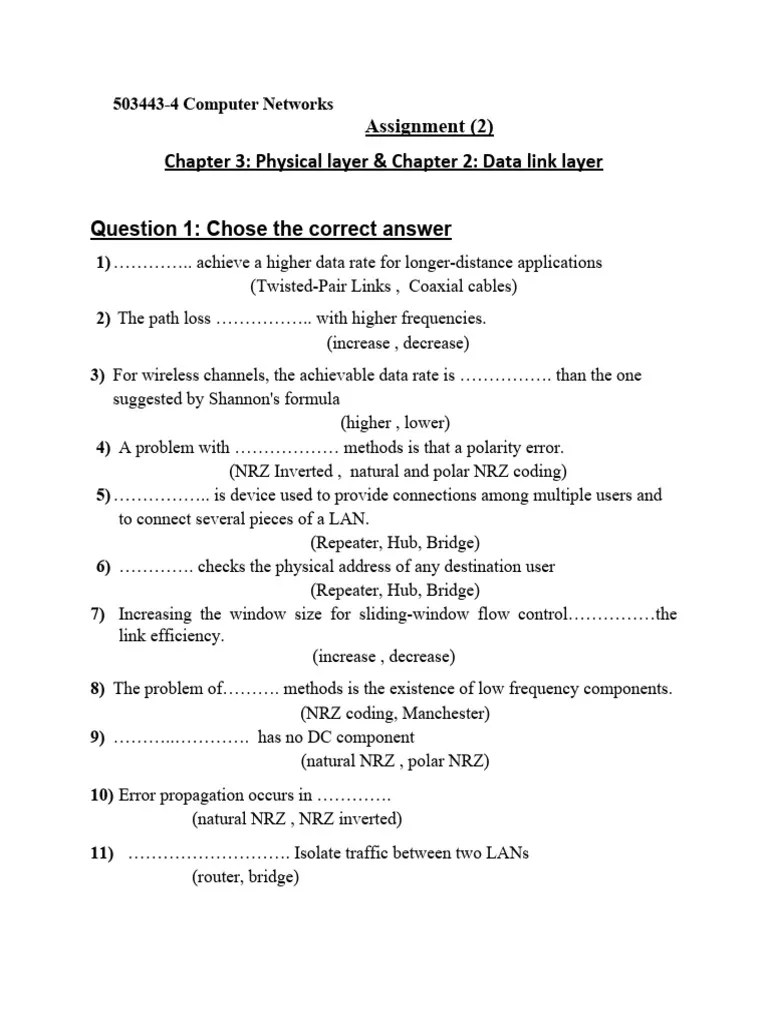 Assignment2 - Computer Networks 2 | PDF
