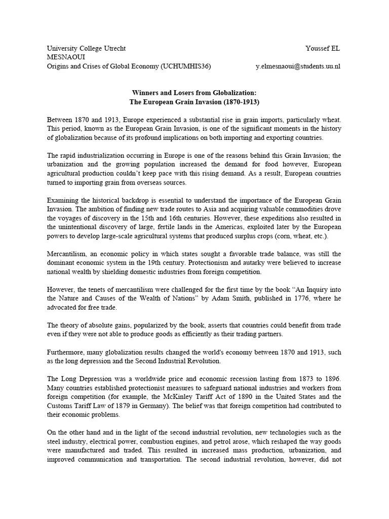 Winners And Losers From Globalization | PDF | Protectionism | Free Trade