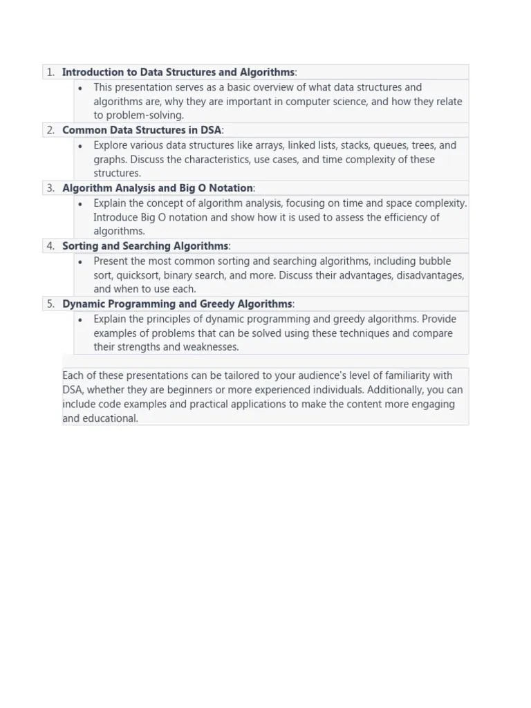 Introduction To Data Structures And Algorithms | PDF
