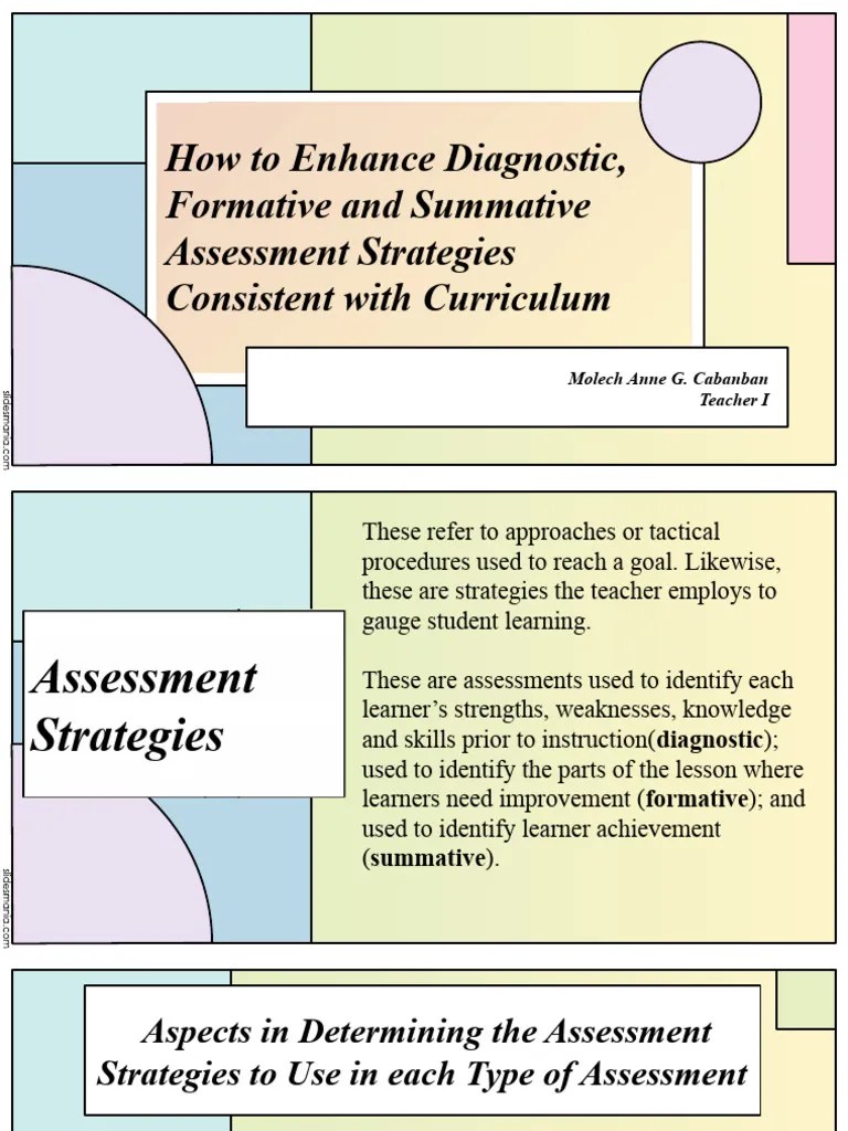 How To Enhance Diagnostic Formative And Summative | PDF