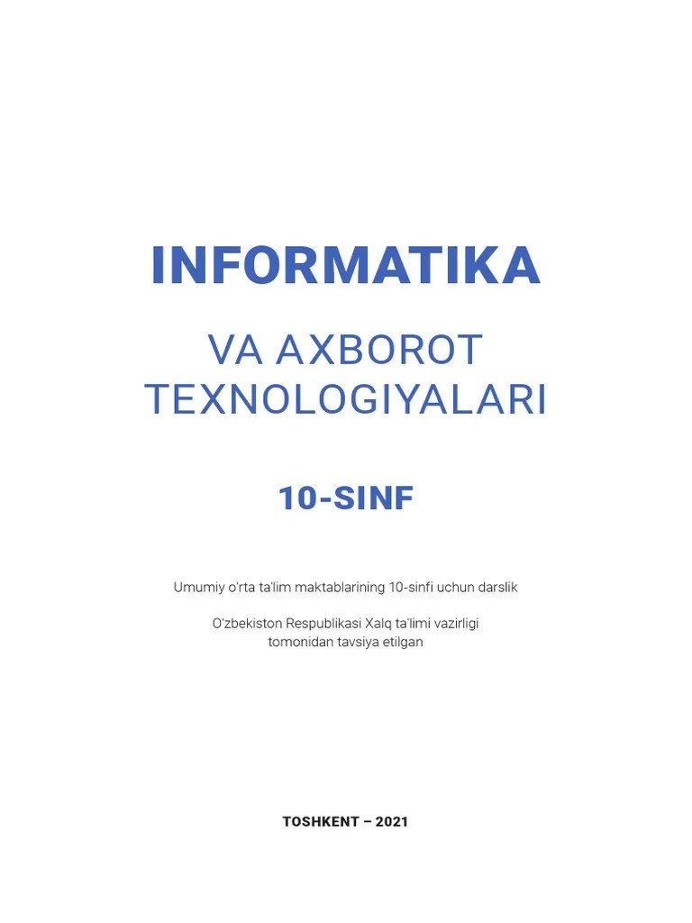 Informatika 10-Sinf | PDF